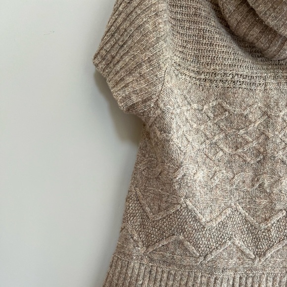 Anthropologie x Moth Wool Blend Cowl Neck Knit Sweater in Tan, size L - Picture 3 of 8